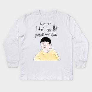 Vine - Savage Guy - Dont' care that you broke your elbow Kids Long Sleeve T-Shirt